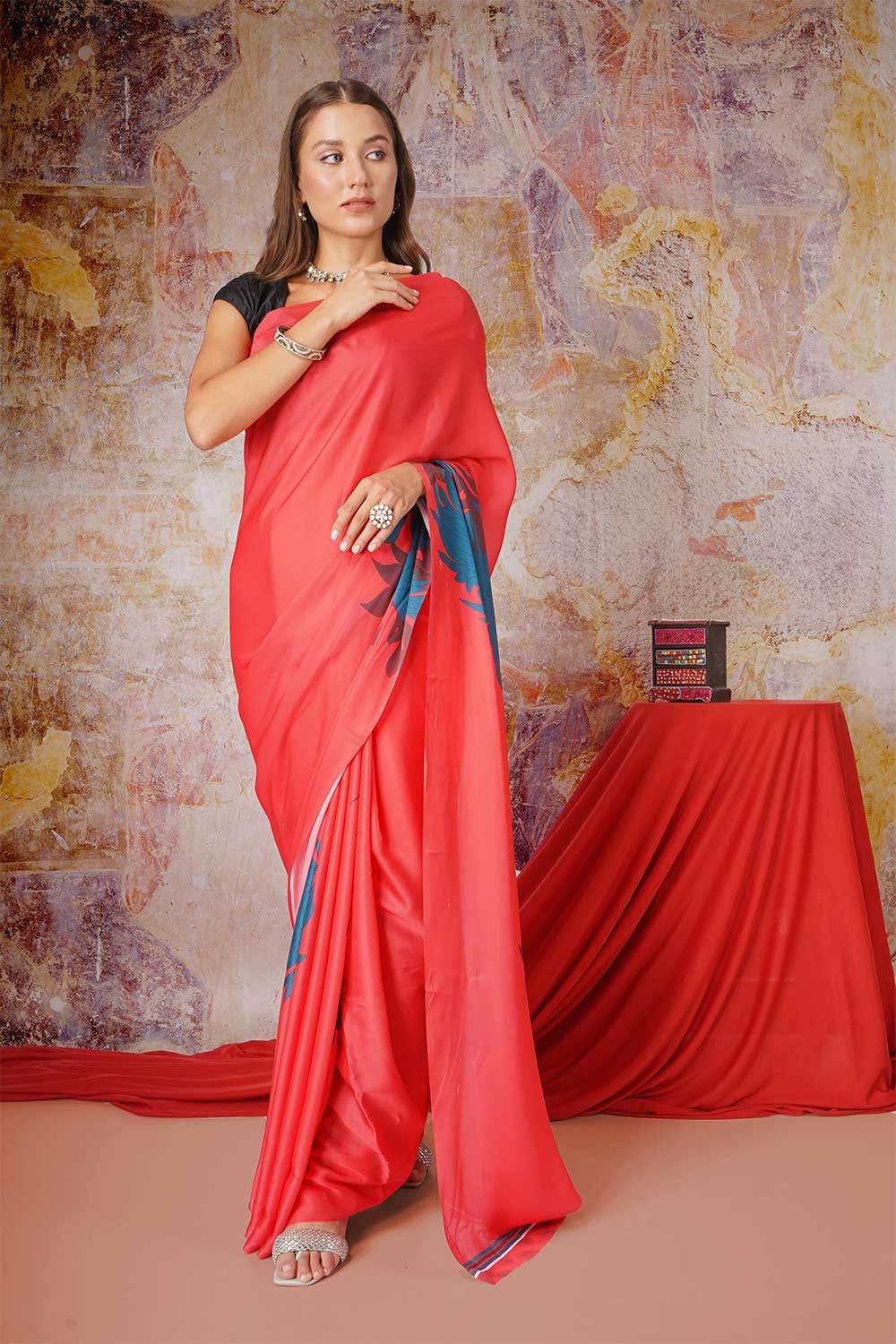 Kamini | Satin Georgette Saree - Image 3