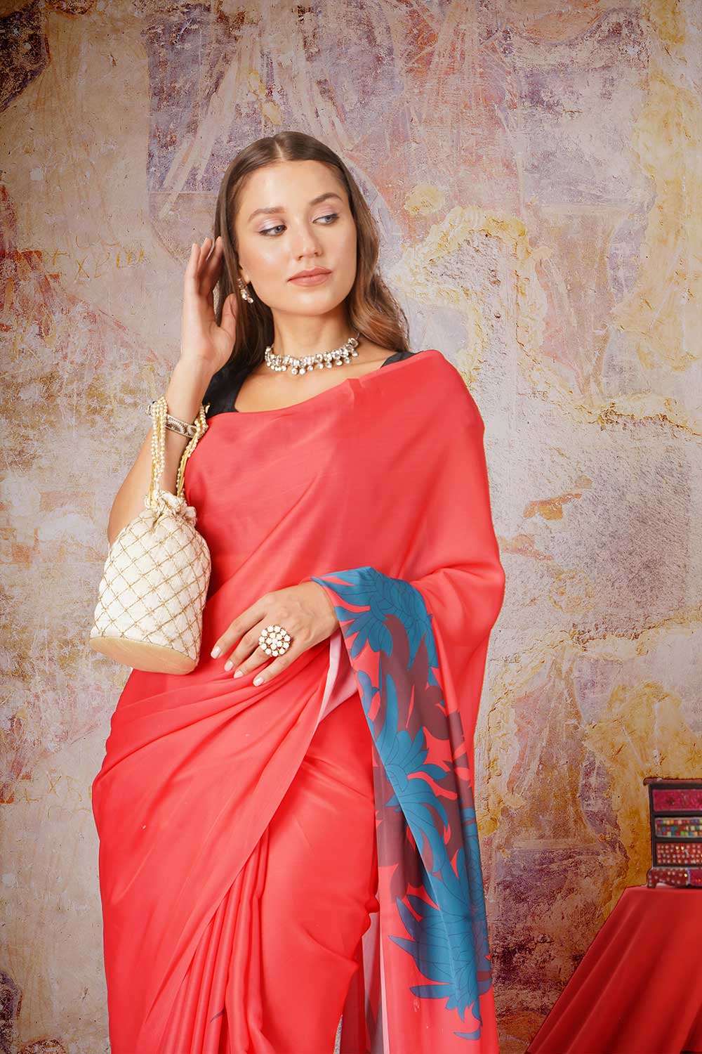 Kamini | Satin Georgette Saree - Image 5