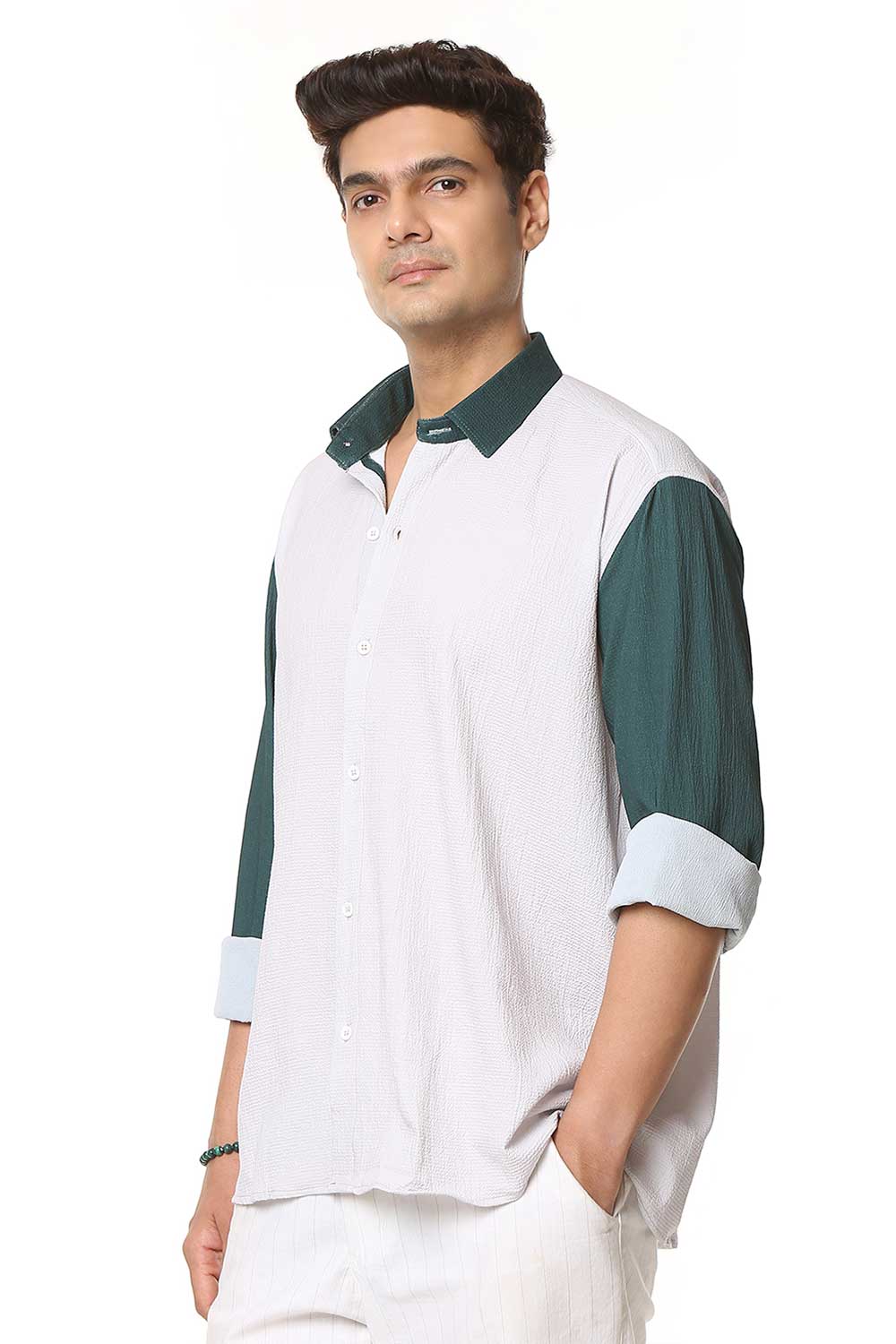 Kasaul Greens | Luxury Popcorn Material | Men Shirt - Image 3