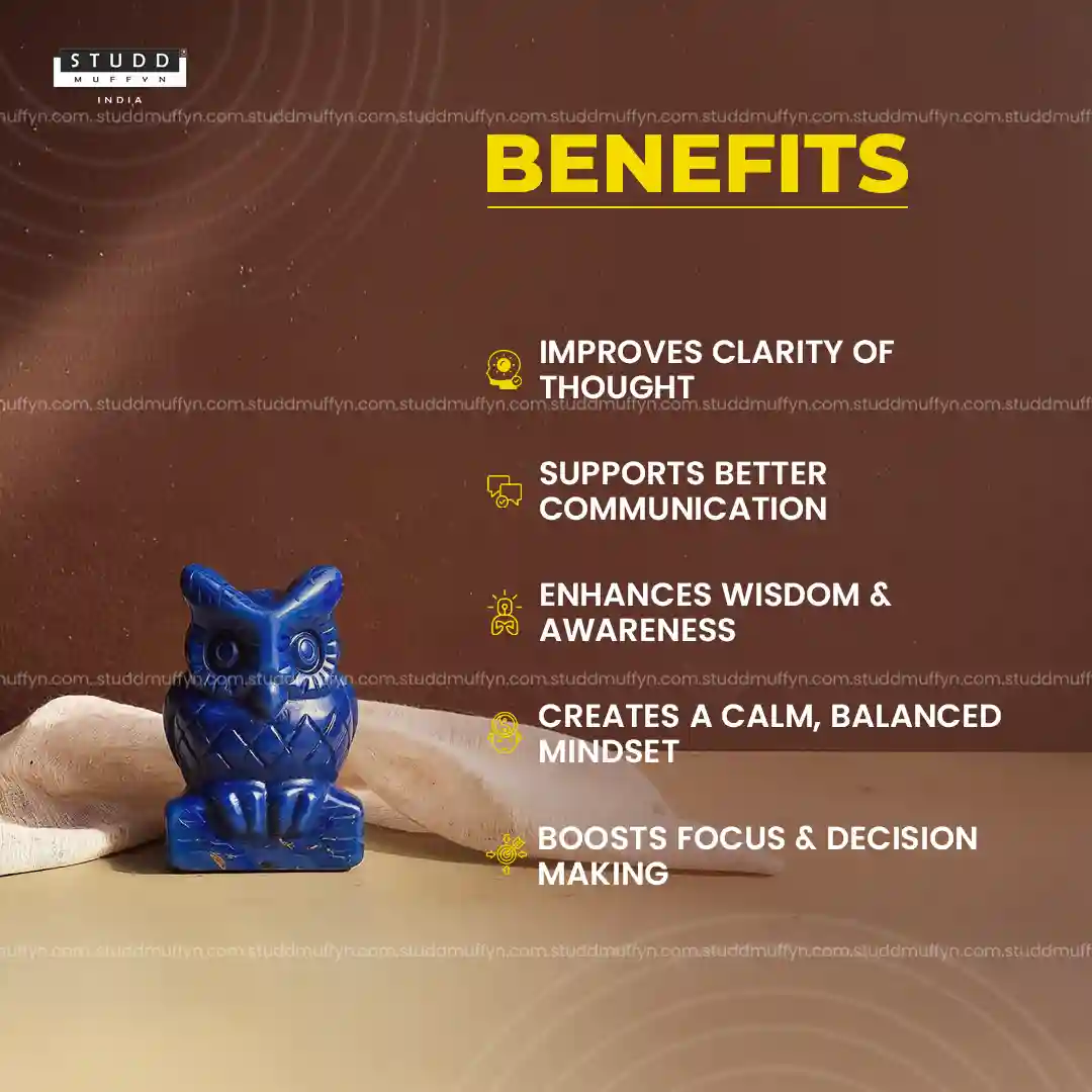 Lapis Lazuli Crystal Owl | Miniature Series - Image 3