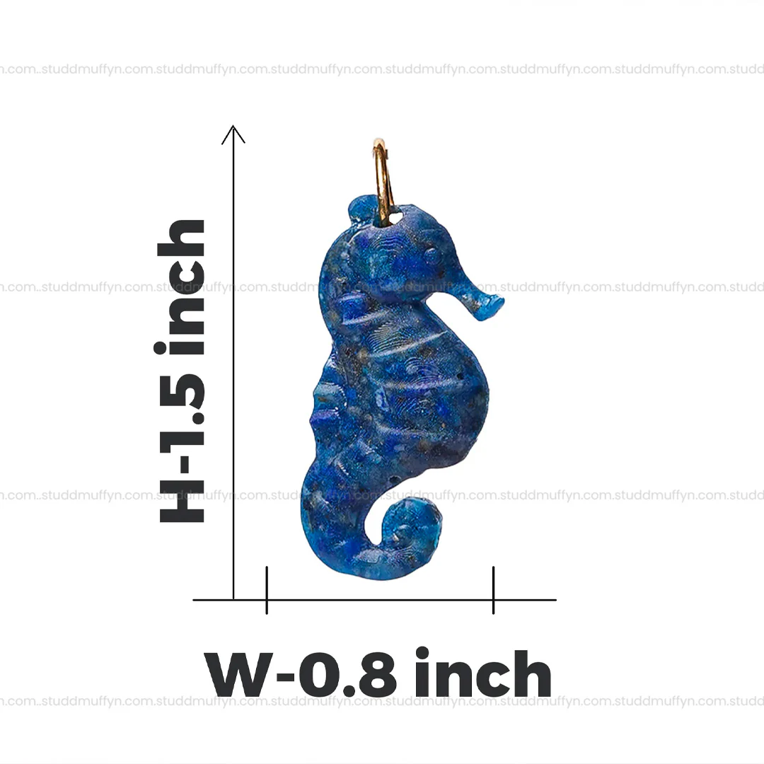 Lapis Lazuli Seahorse Pendant - Image 6