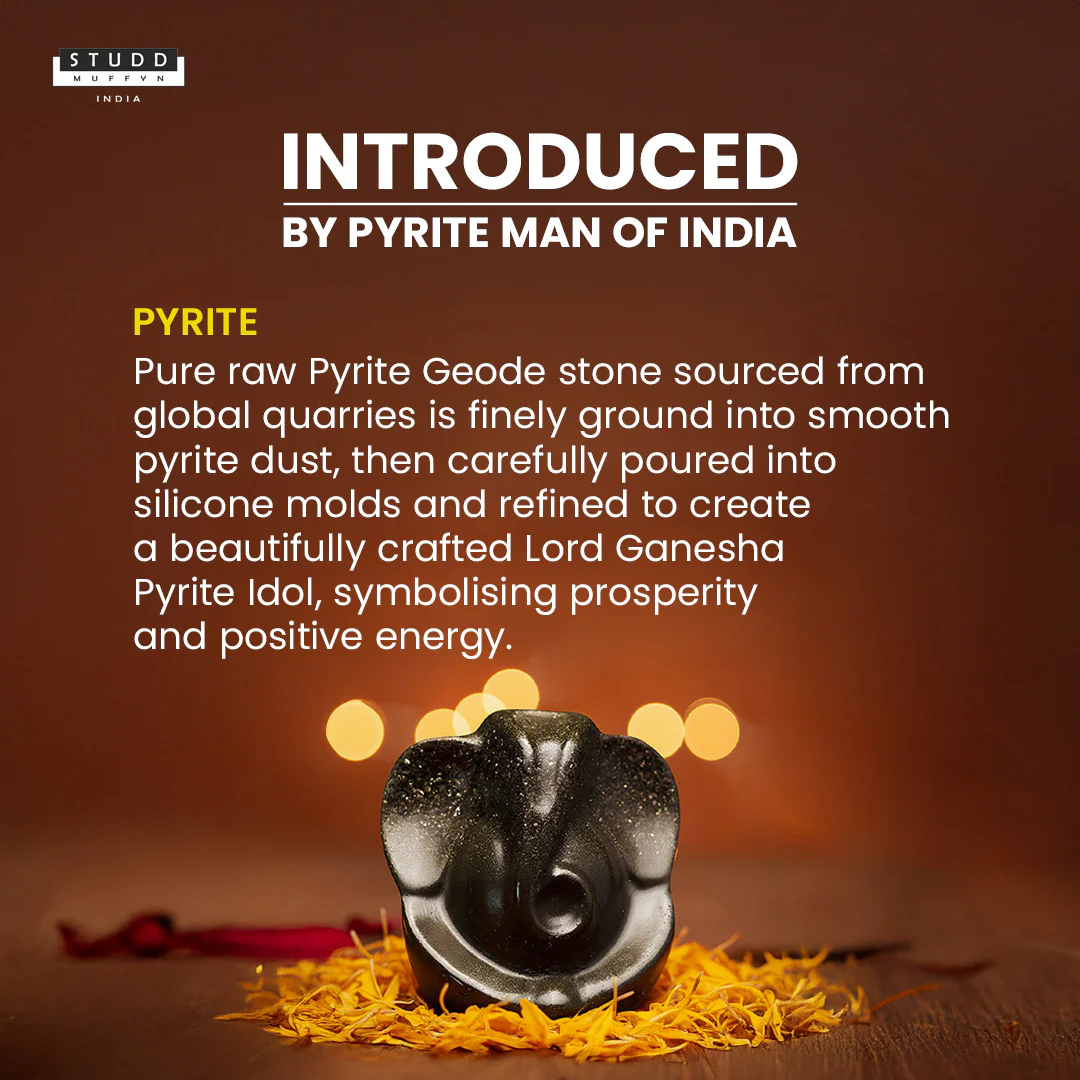 Lord Ganesha Pyrite Idol - Image 4
