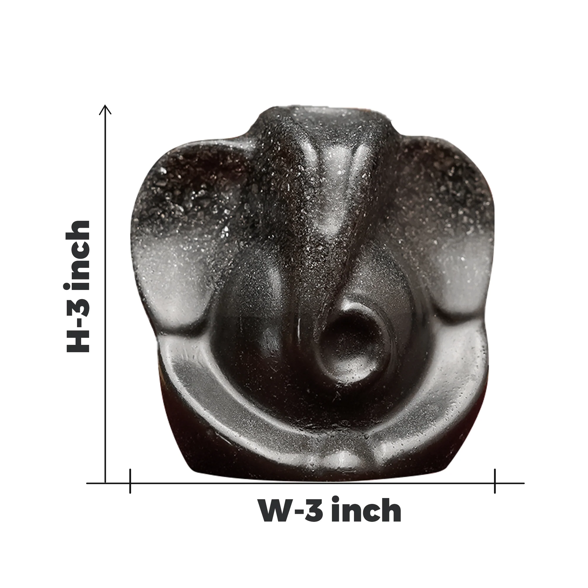 Lord Ganesha Pyrite Idol With Selenite Coaster - Image 4