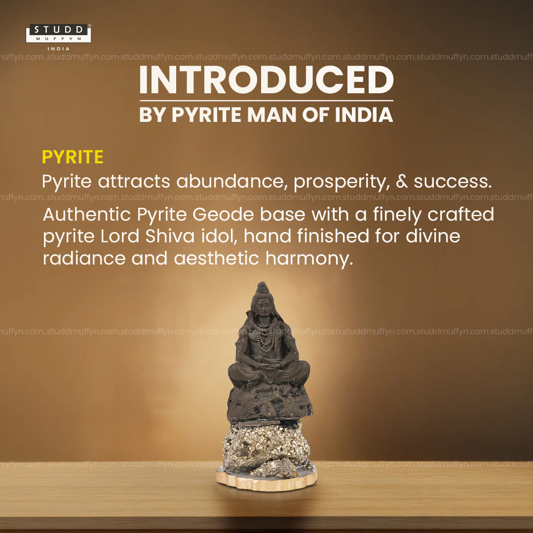 Lord Shiva on Pyrite Geode I Miniature Series - Image 2