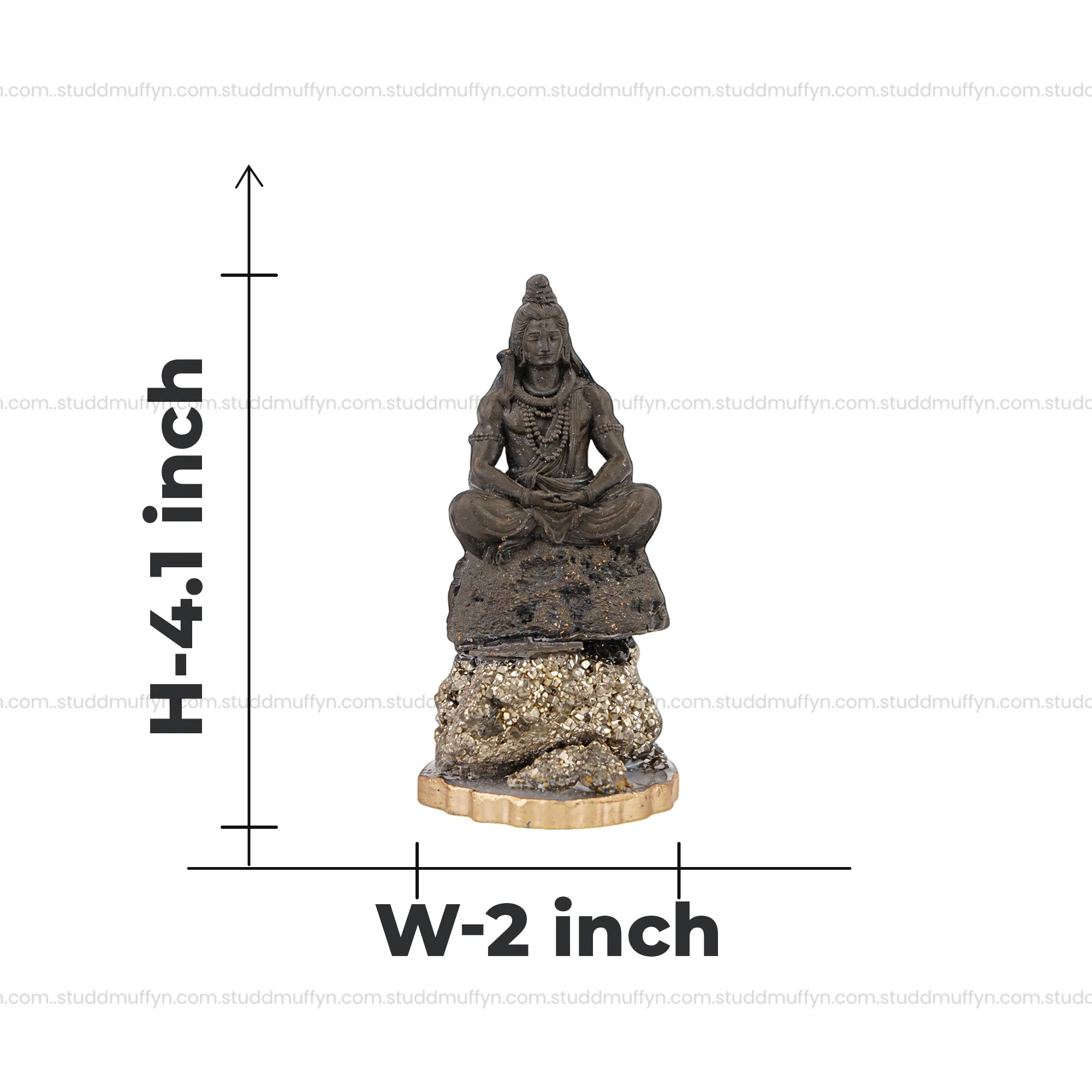 Lord Shiva on Pyrite Geode I Miniature Series - Image 7
