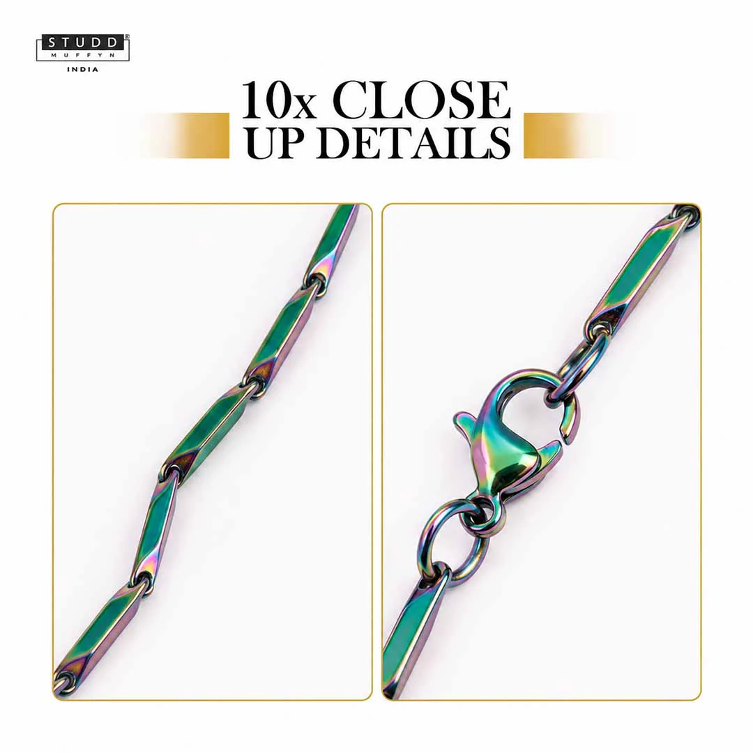 Multi-Coloured Rice Chain 3MM - Image 4