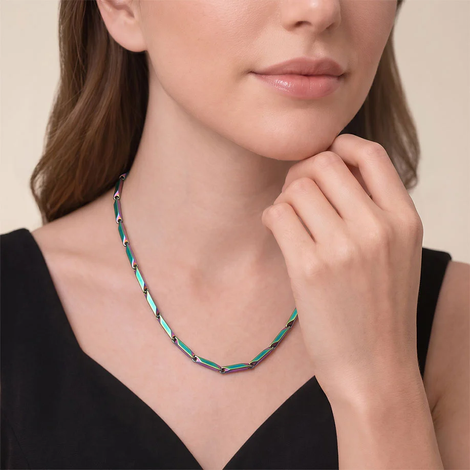 Multi-Coloured Rice Chain 3MM - Image 8