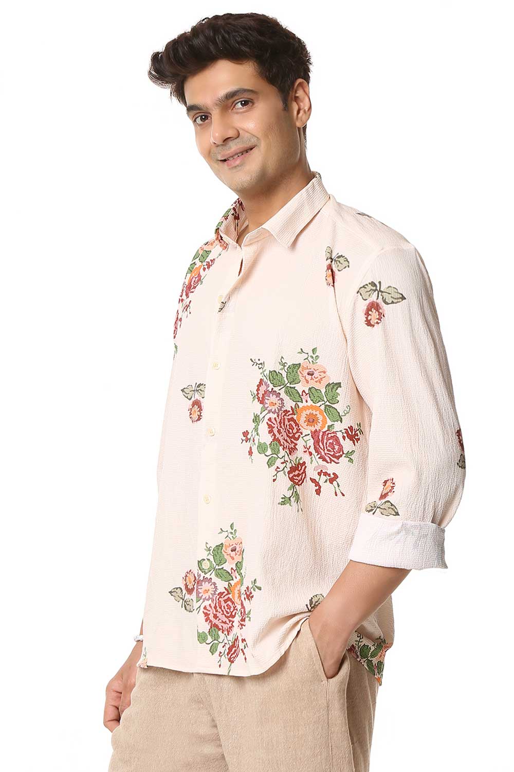 Mysore Blossom I Luxury Popcorn Material I Men Shirt - Image 3