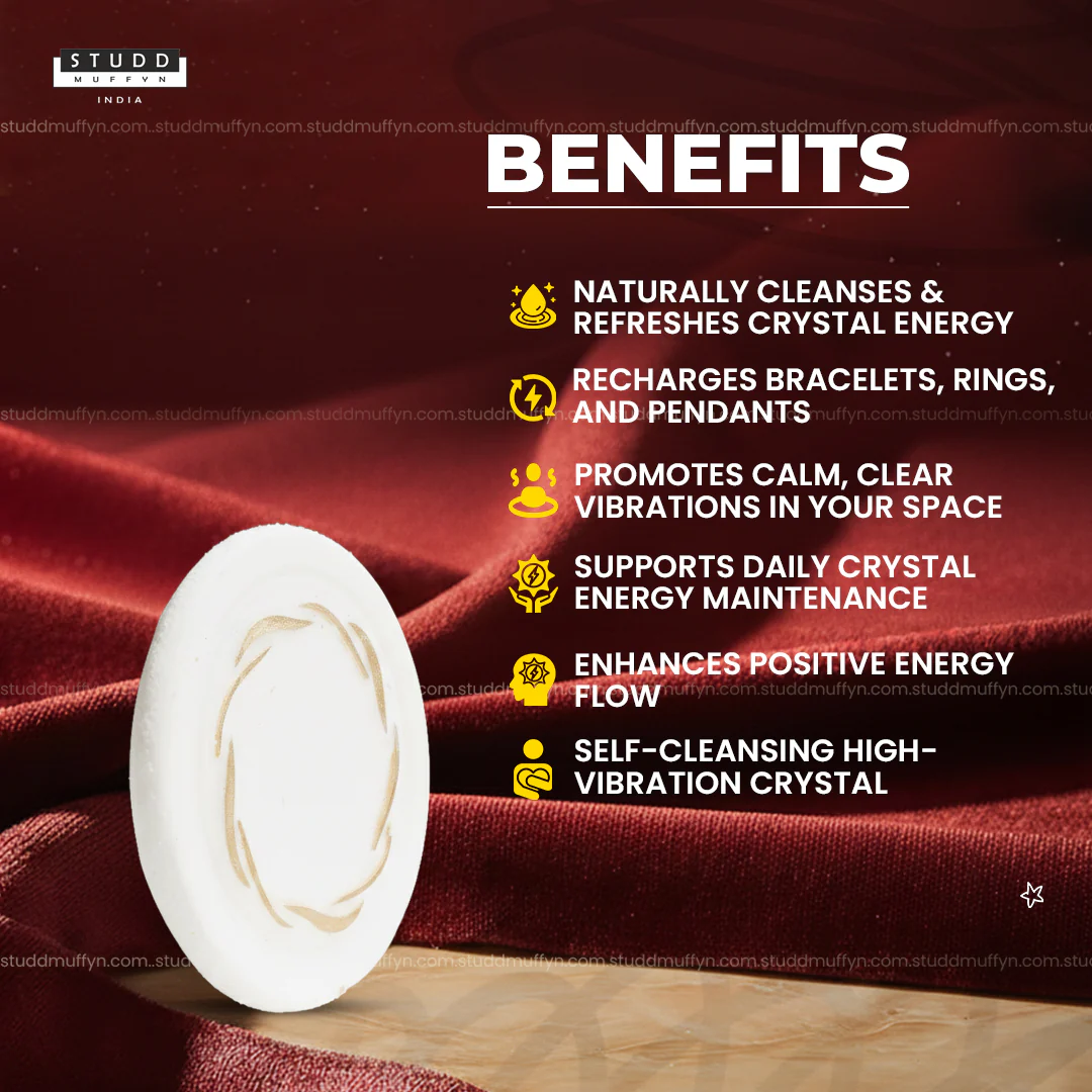 Selenite Coaster with Gold Waves - Image 3
