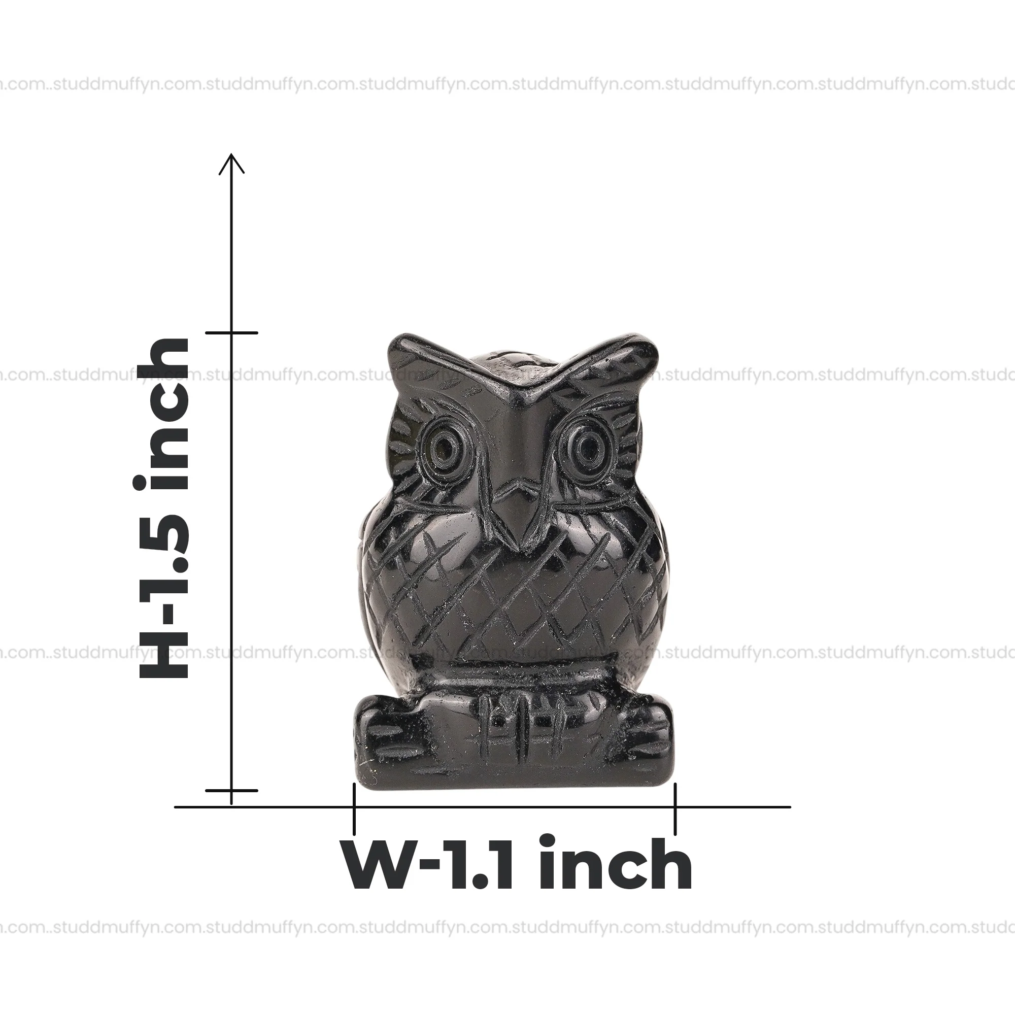 Black Obsidian Crystal Owl| Miniature Series - Image 6