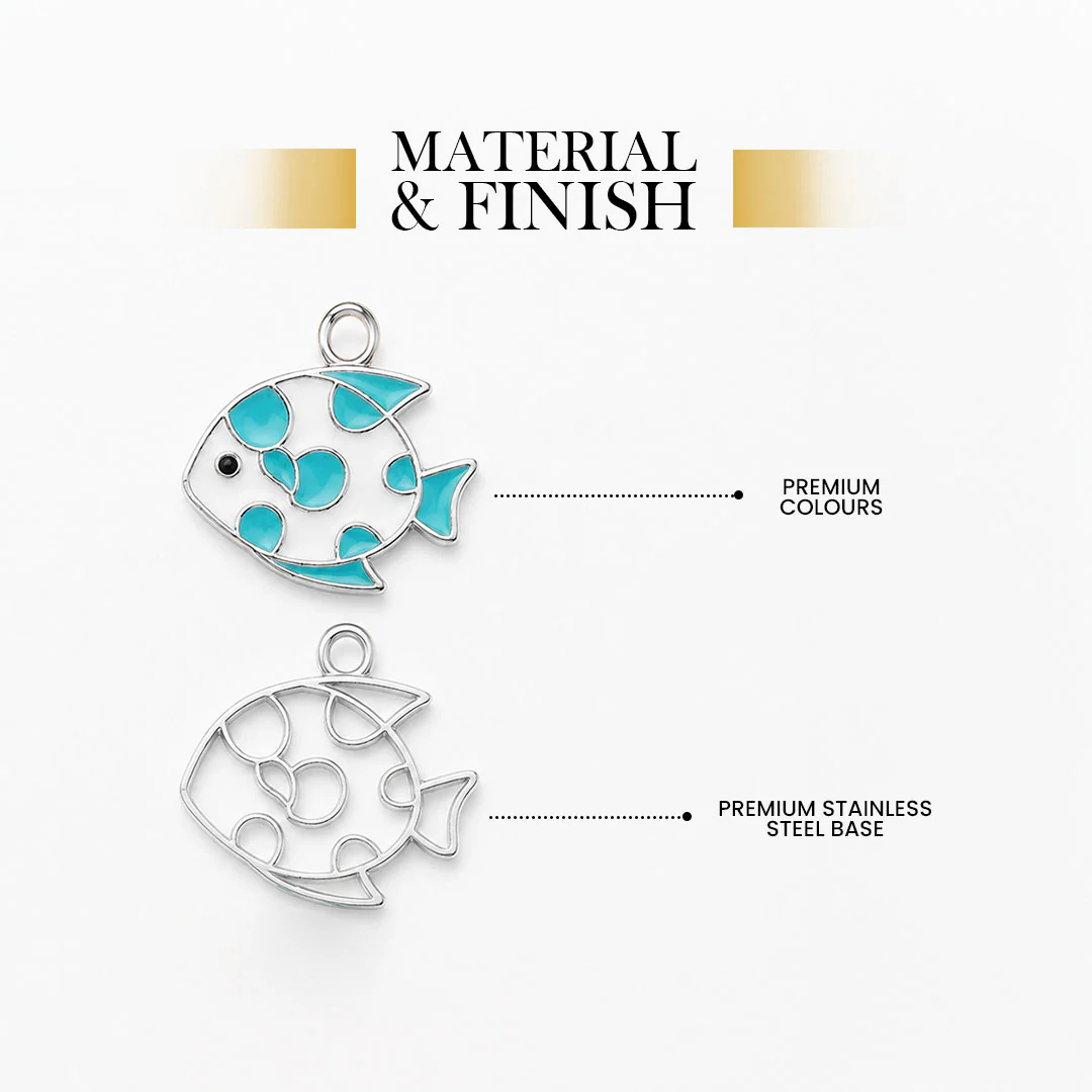 Ocean Fish Pendant - 24k Gold Plated [ With Chain ] - Image 3