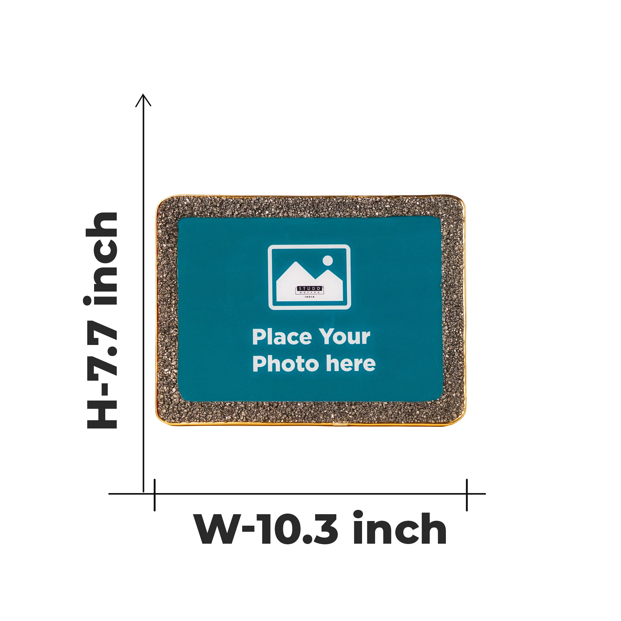 Personalised Pyrite Crystal Photo Frame [Rectangle Shape] - Image 7