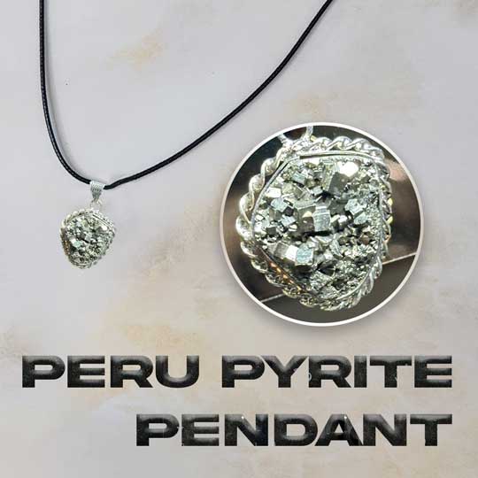 Peru Pyrite Pendant - Image 2