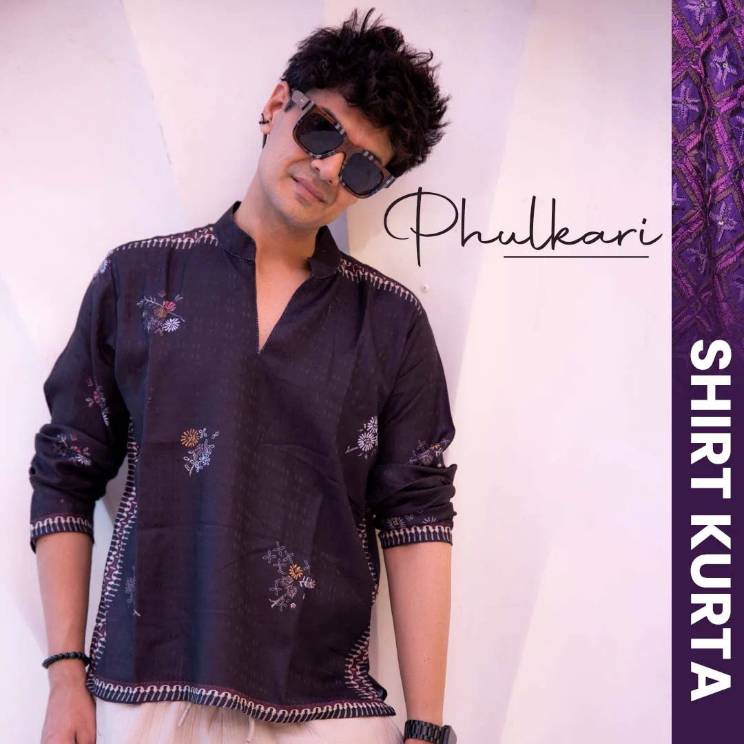 Phulkari I Korean Shirt Kurta - Image 8