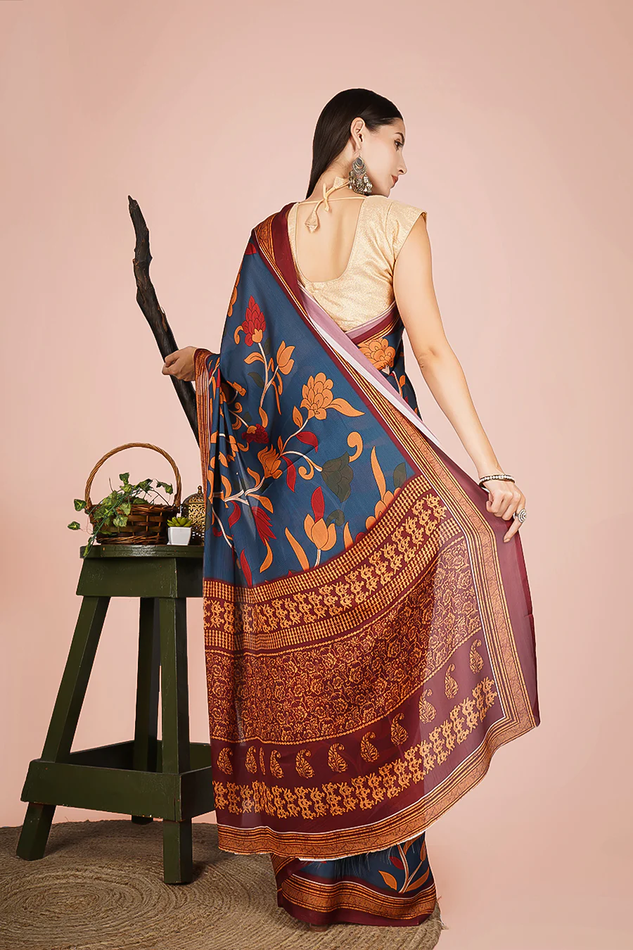Pushpavatika | Hydrophobic | Water Repellent Stain Free Saree - Image 2