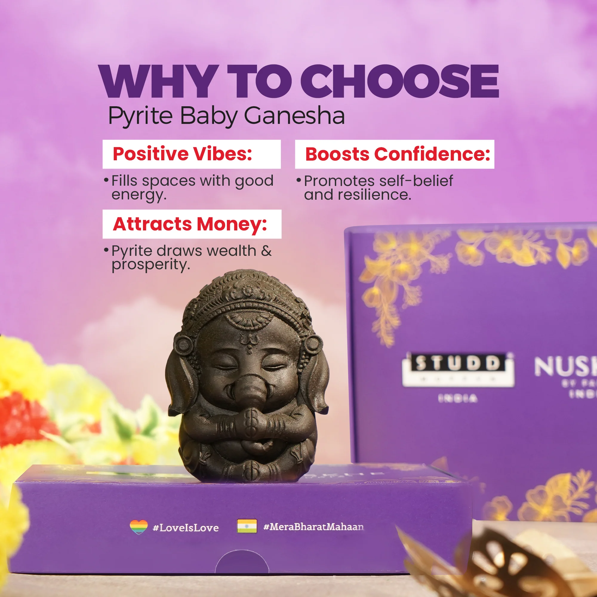 Pyrite Baby Ganesha - Image 2