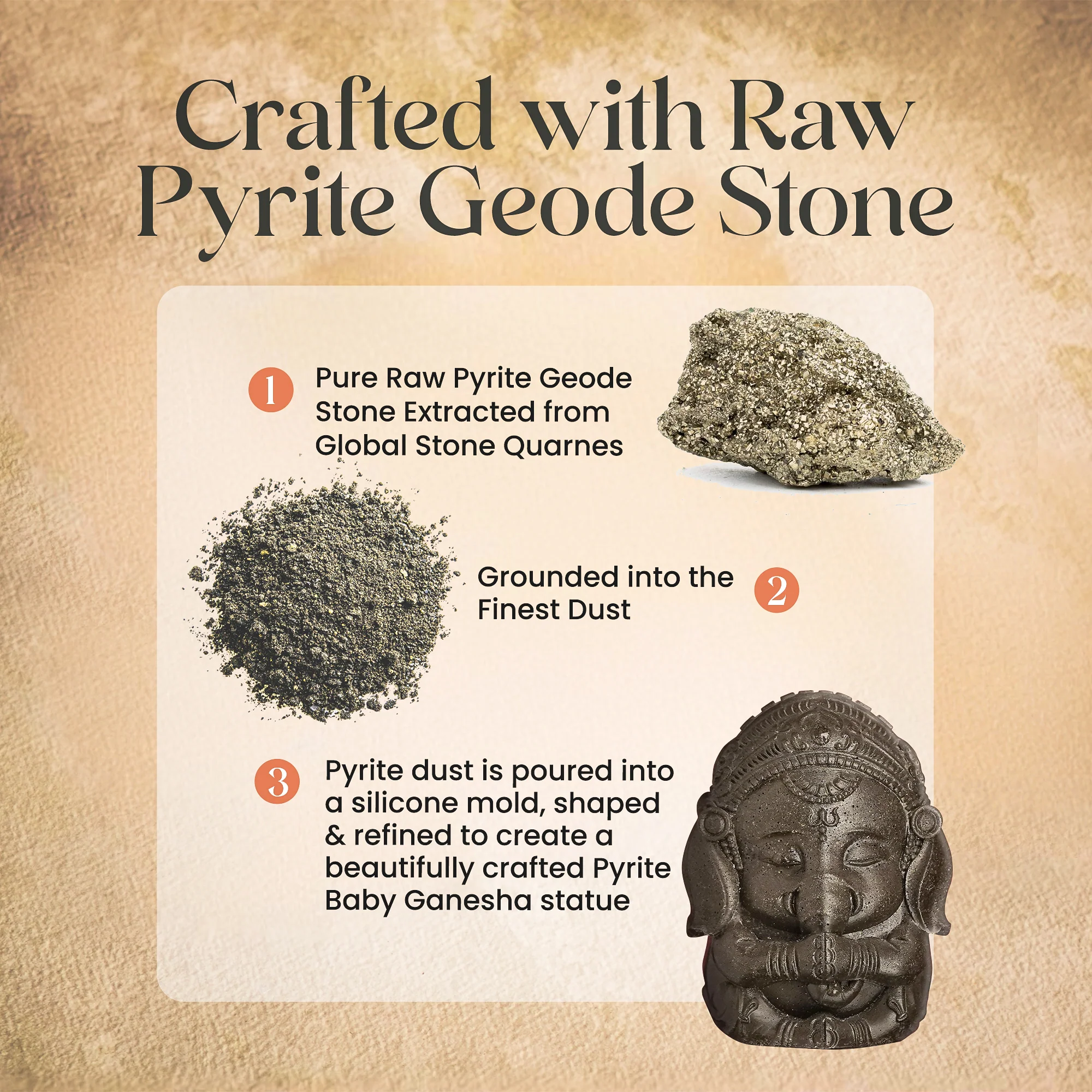 Pyrite Baby Ganesha - Image 3