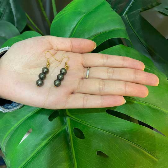 Pyrite Beads Earrings - Image 6