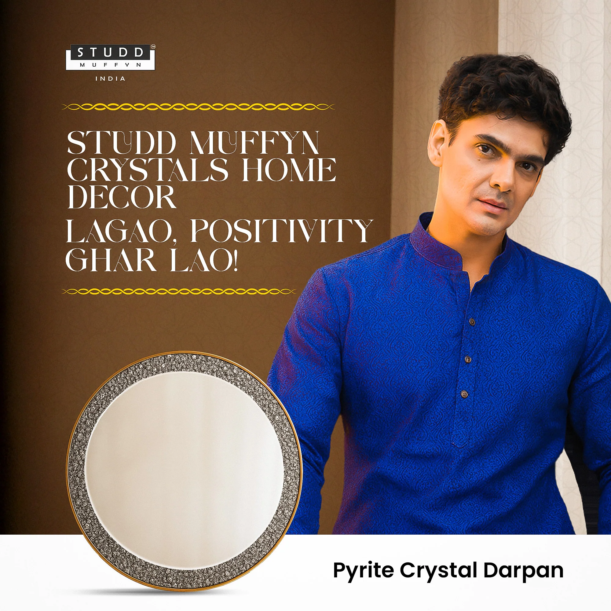 Pyrite Crystal Darpan - Image 3