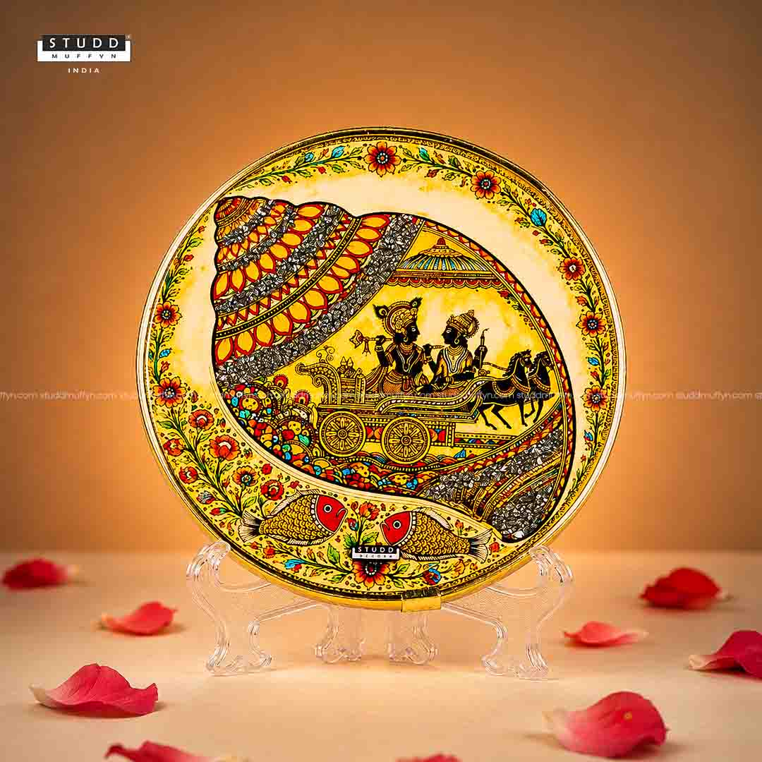Pyrite Dharma Shank | Madhubani Art Frame