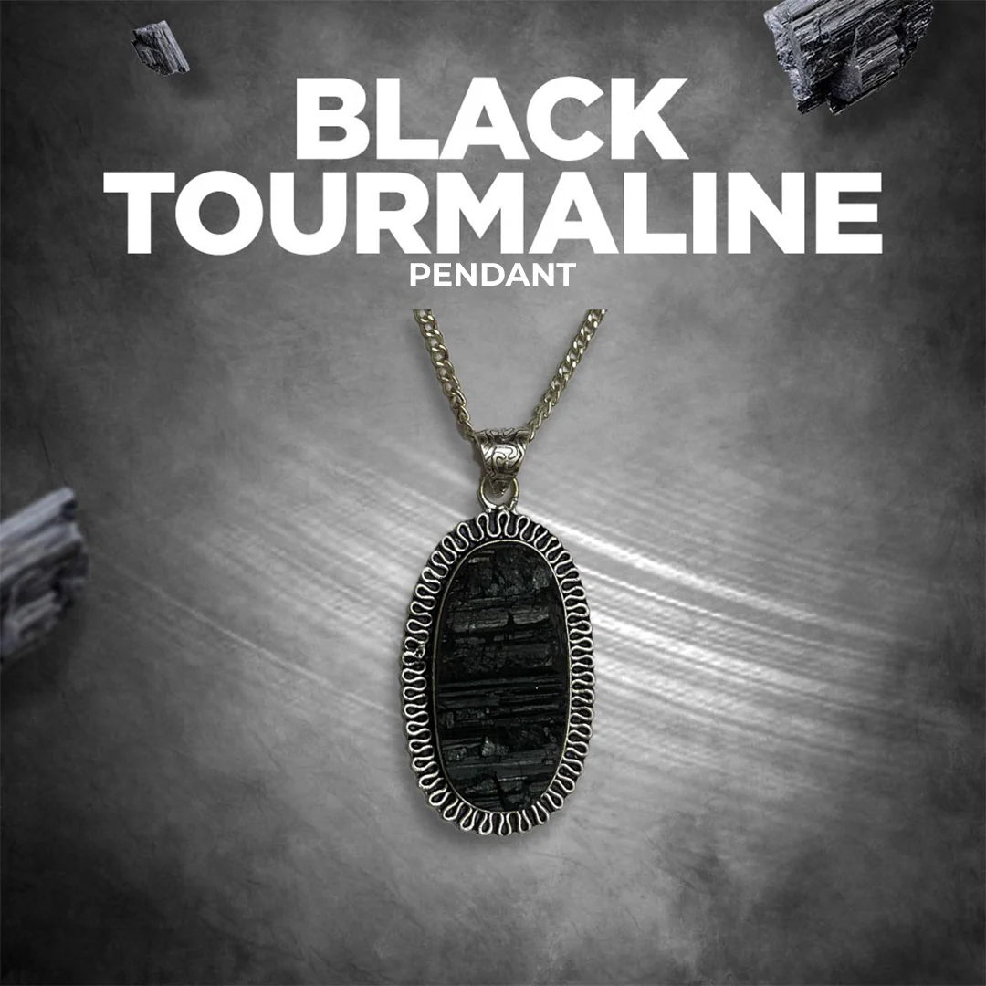 Gems Of Prosperity ( Pyrite Geode ring & Black Tourmaline Pendant (Without Chain) ) - Image 5