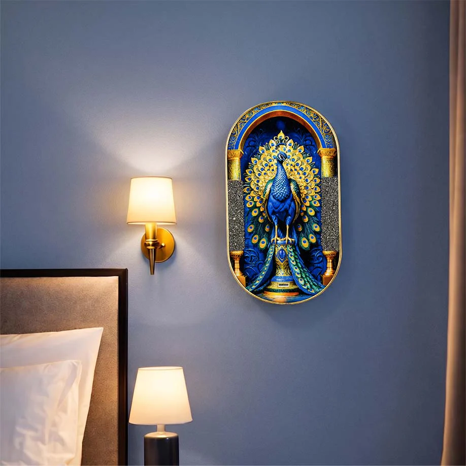 Pyrite–Lapis Peacock Frame [ Capsule Shape ] - Image 9