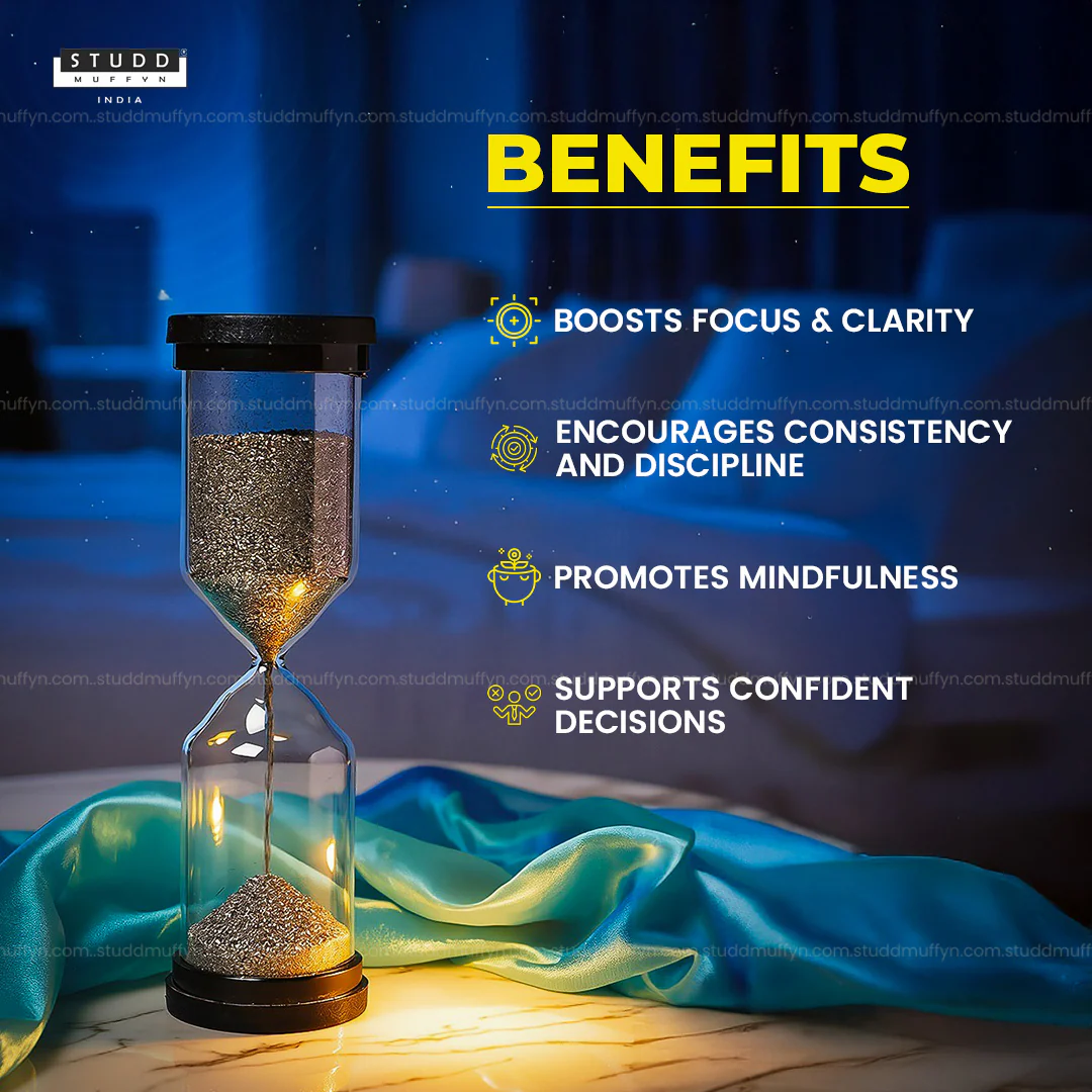 Pyrite Prosperity Flow Hourglass – Classic (40×125 mm) - Image 3