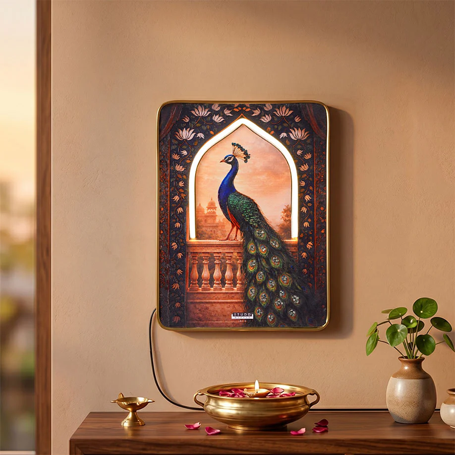 Pyrite Prosperity Peacock Neon Light Frame - Image 7