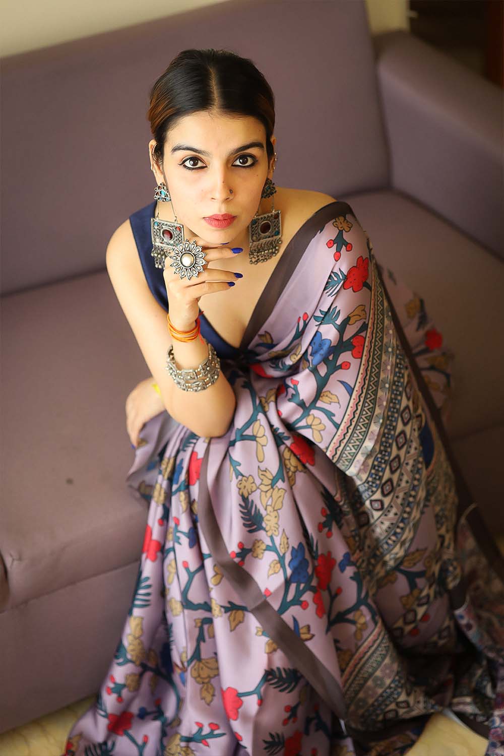 Raatkali | Satin Georgette Saree - Image 4