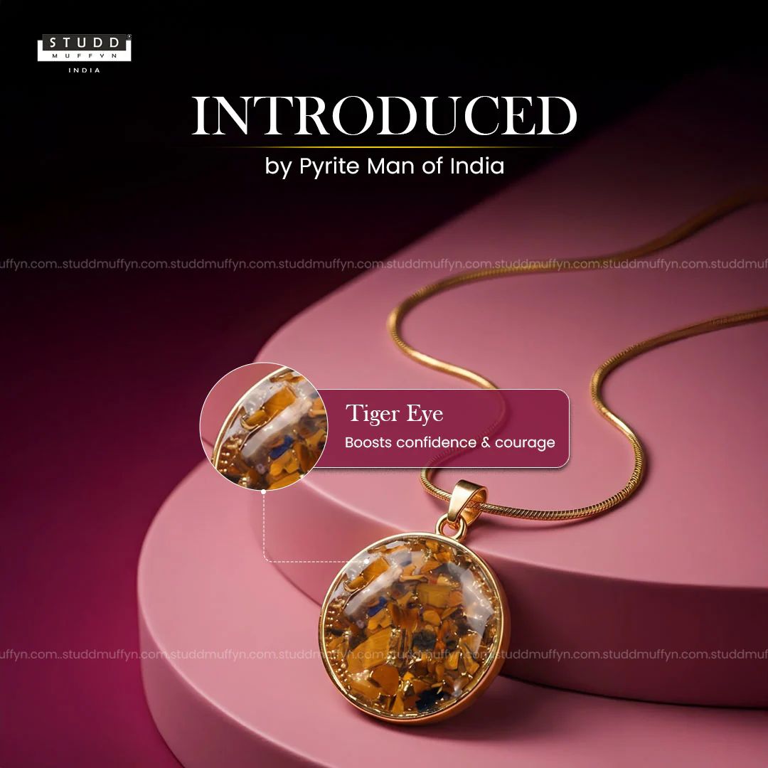 Radiant Surya Crystal Pendant - 24k Gold Tone Plated [ With Chain ] - Image 6