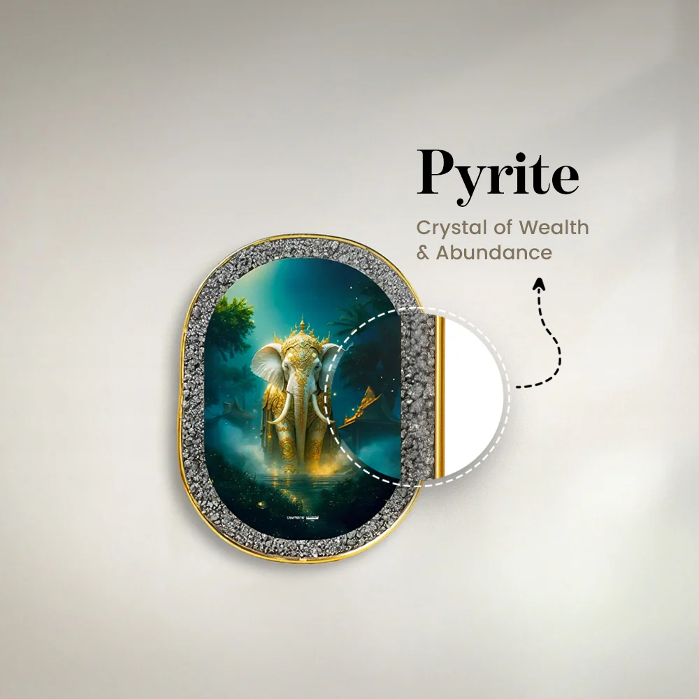 Majestic White Elephant Pyrite Plate [ Rounded Rectangle ] - Image 3