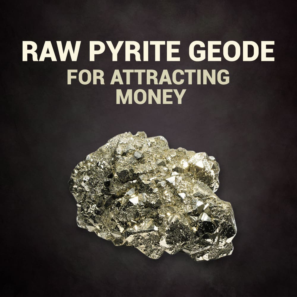 ATTRACT MONEY & PROTECT AURA (Raw Pyrite Stone & Black Obsidian Pendant (without chain) - Image 3