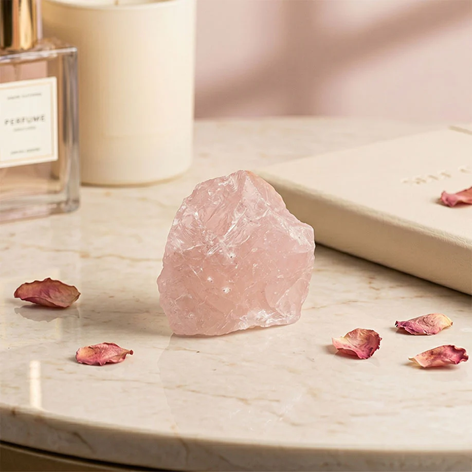 Raw Rose Quartz Geode - Image 6