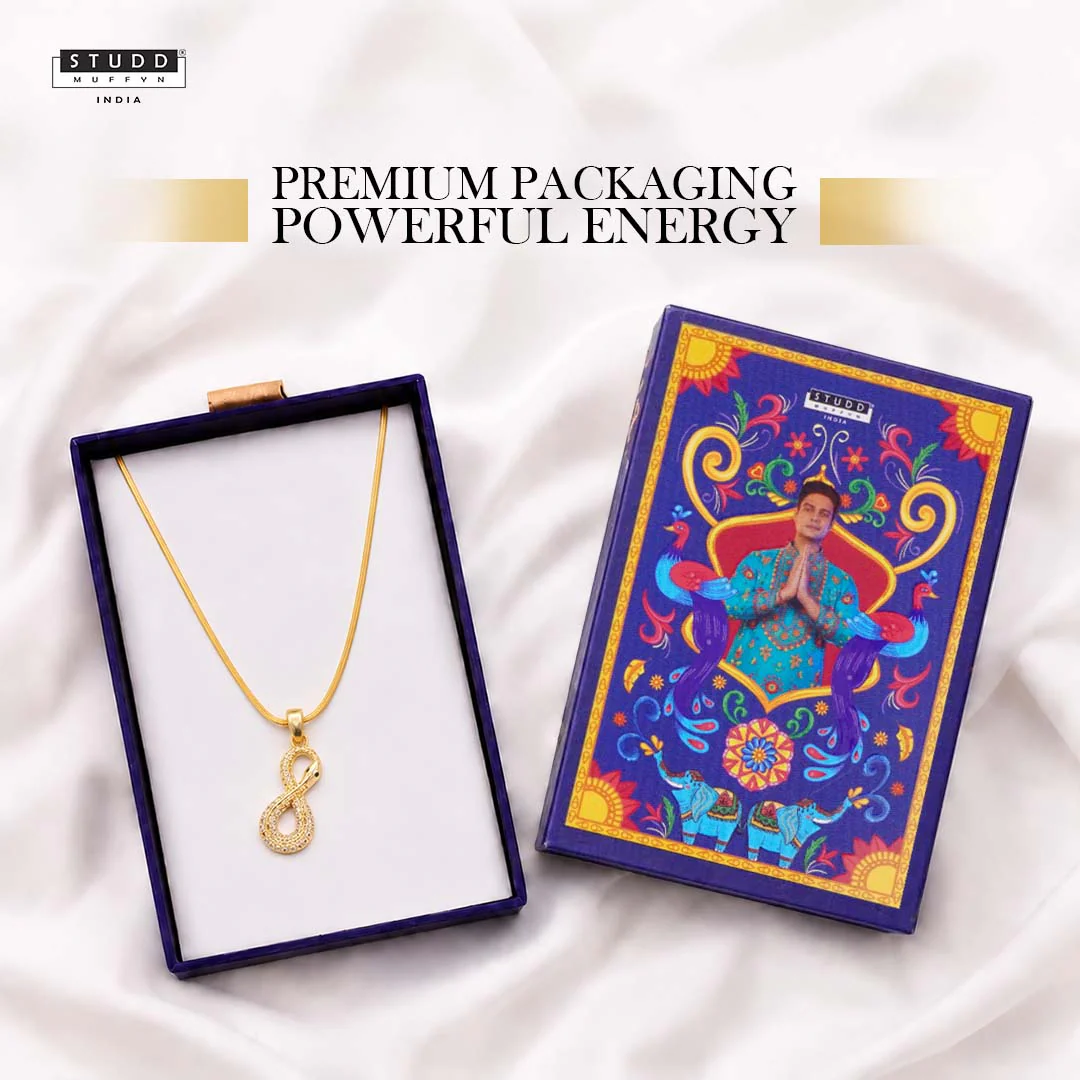 Revival Venom Loop Pendant – 24K Gold Tone Plated [With Chain] - Image 7