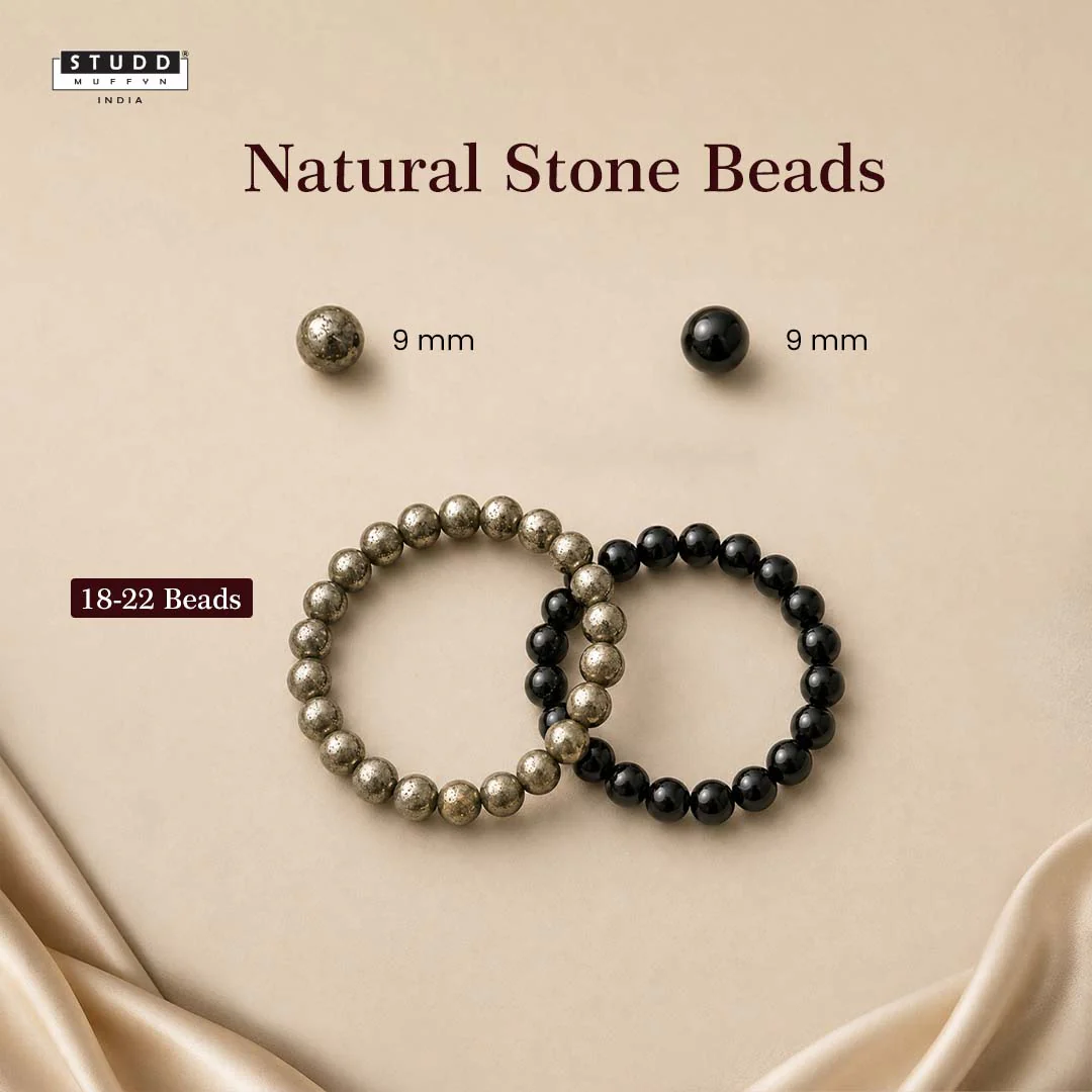 Richie Rich Combo (Pyrite bracelet + Black Obsidian Bracelet) - Image 5