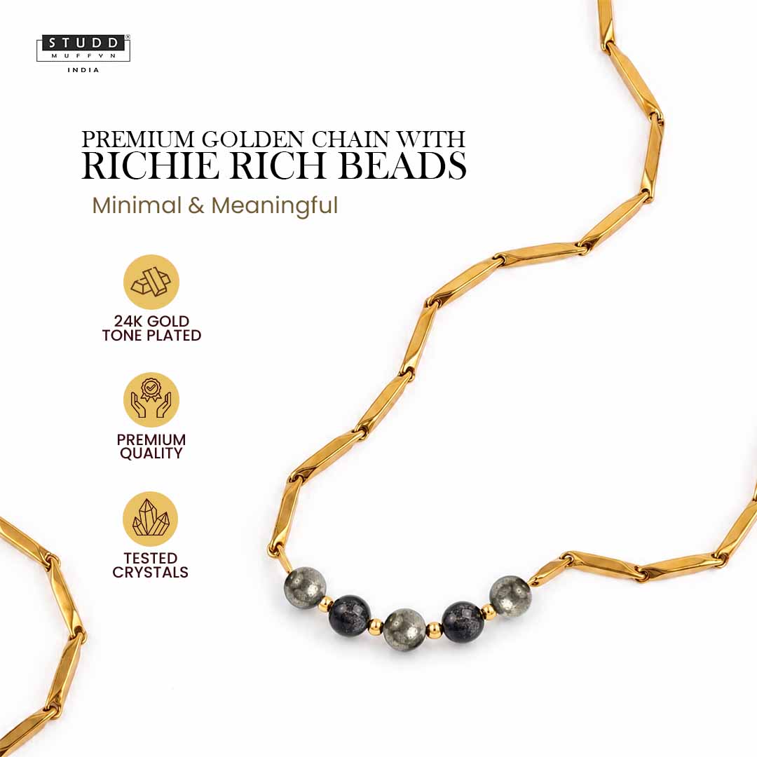 Richie Rich Rice Chain - 24k Gold Plated - Image 2