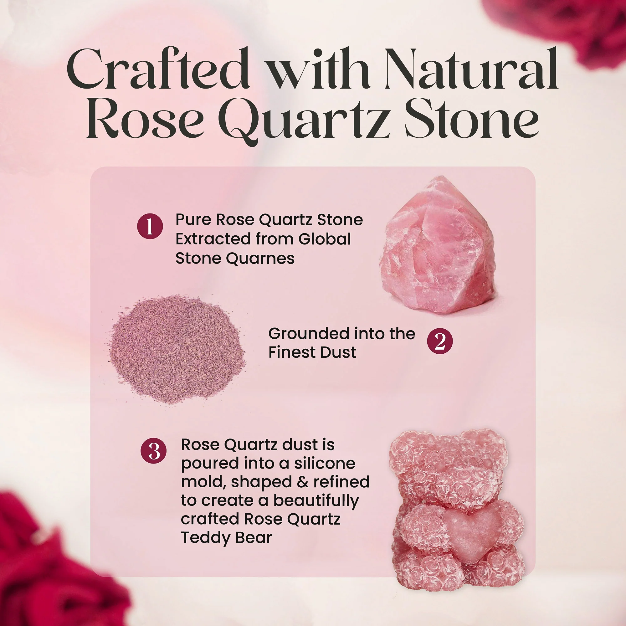 Rose Quartz Teddy Bear - Image 3