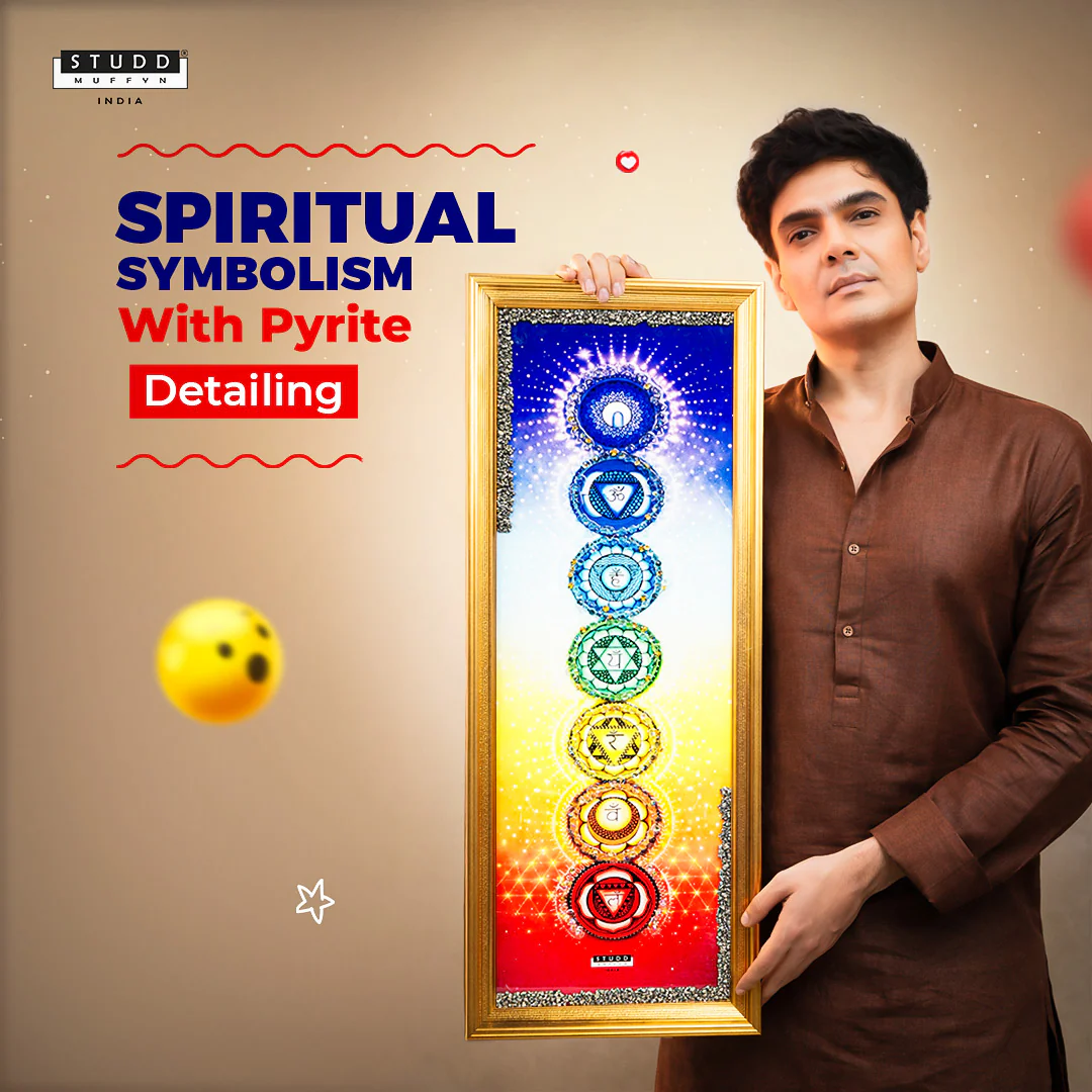 Seven Chakras Pyrite Frame - Image 2