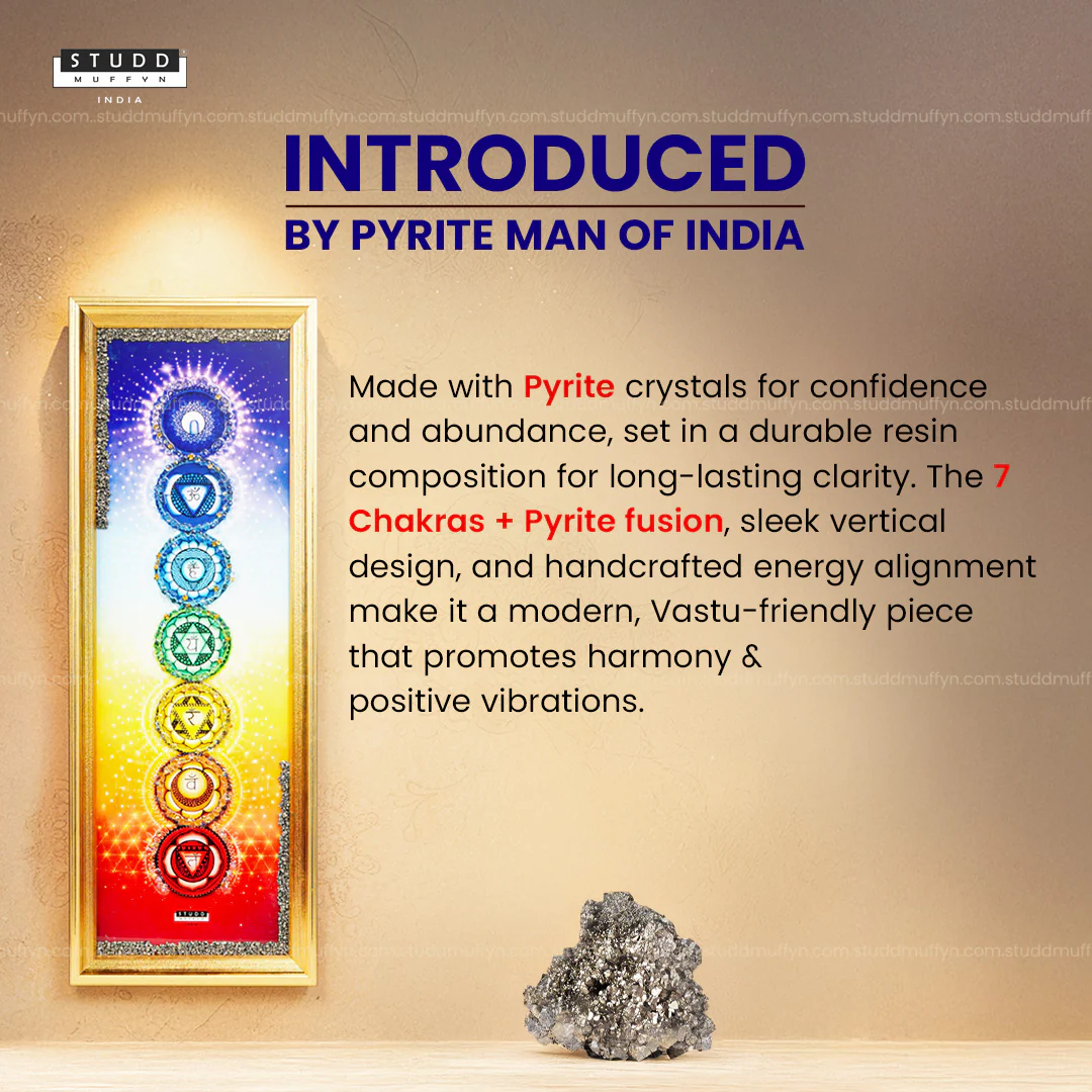Seven Chakras Pyrite Frame - Image 3
