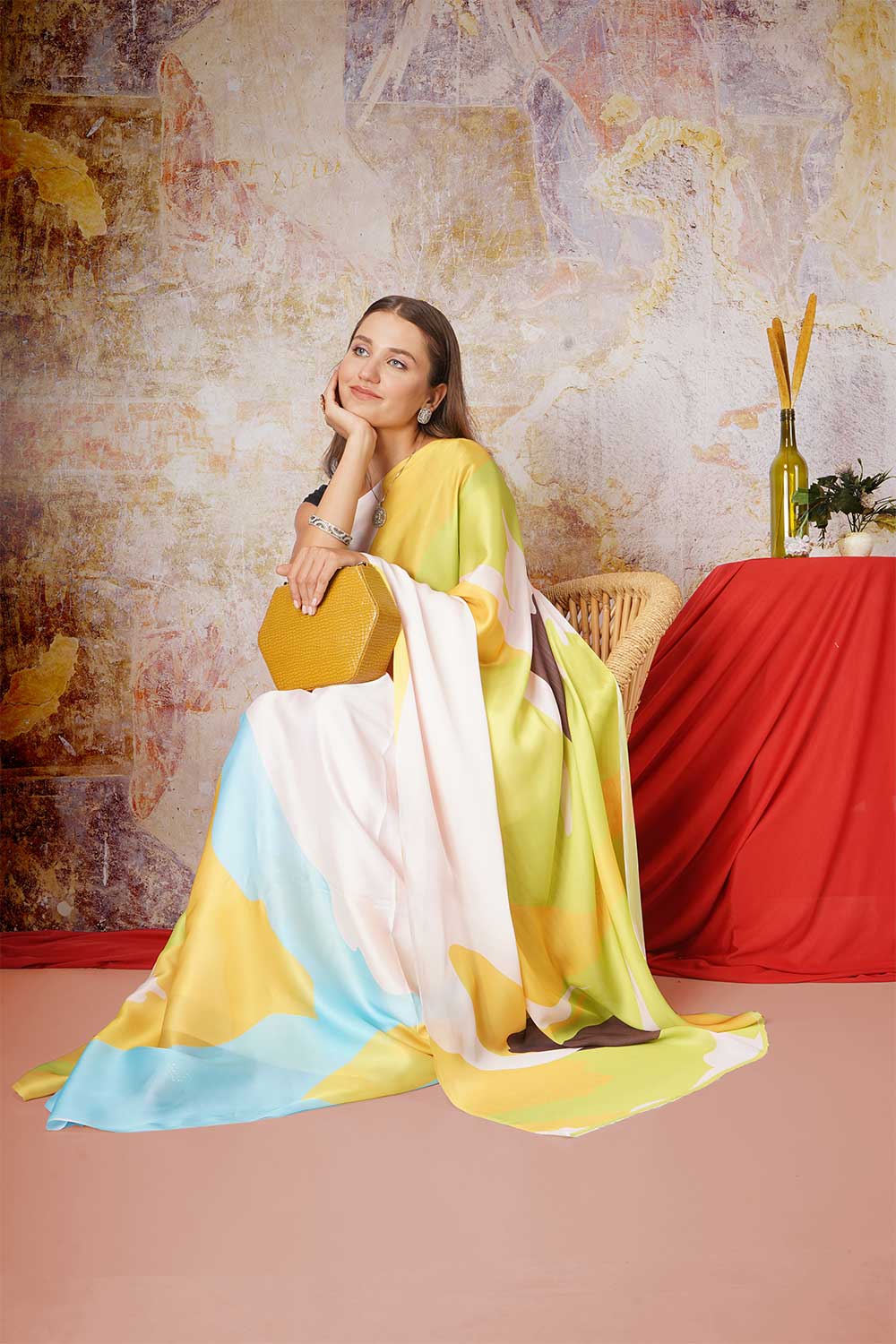 Shishira - Satin Georgette Saree - Image 2