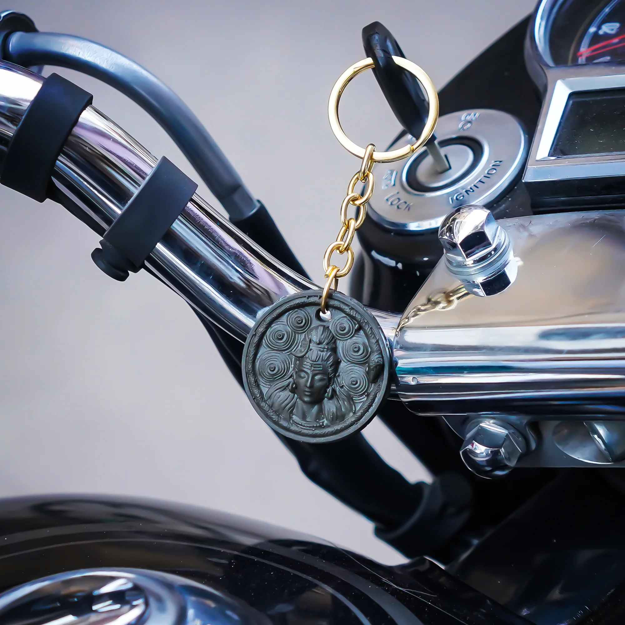 Bholenath Pyrite Keychain - Image 5