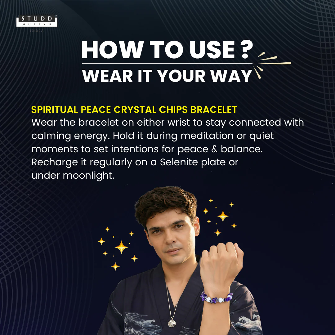 Spiritual Peace Crystal Chips Bracelet - Image 4