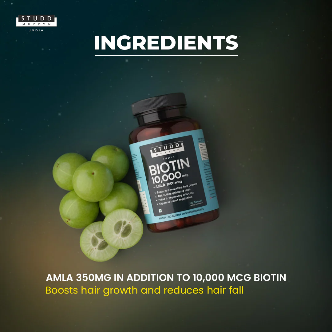 Biotin + Amla 10000mcg [60 Capsules] - Image 3