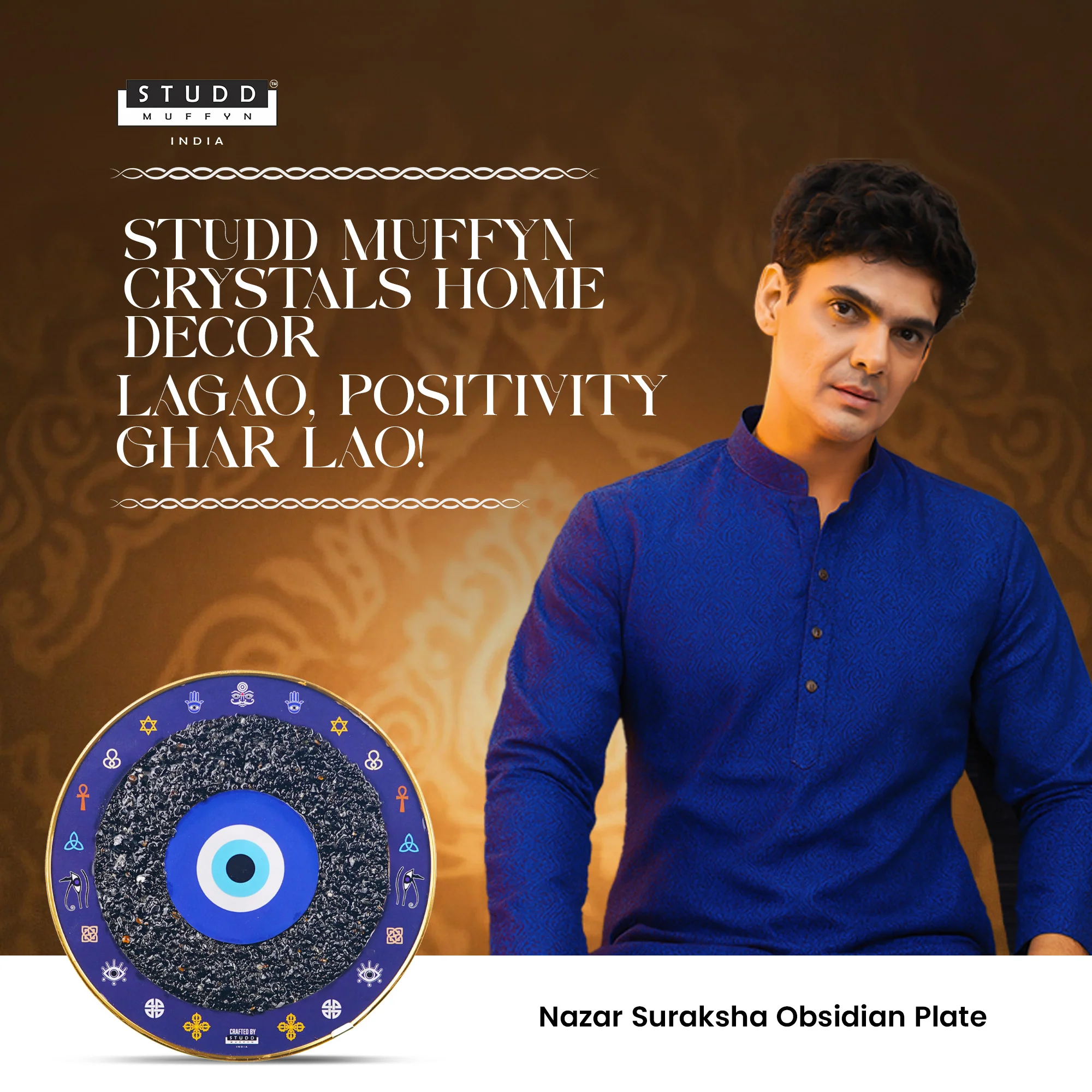 Studd Muffyn Nazar Suraksha Obsidian Plate - Image 4