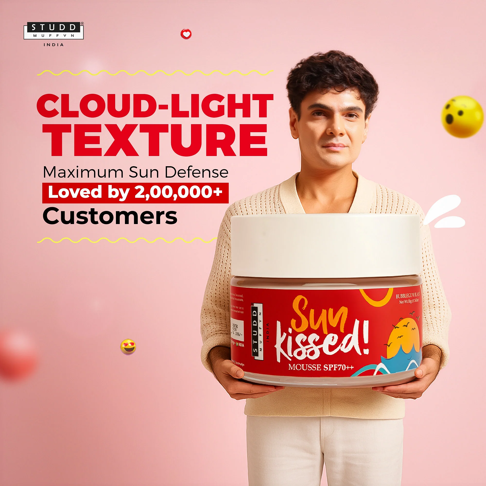 Sun Kissed Mousse | Bubblegum Blast | SPF70++ - Image 2