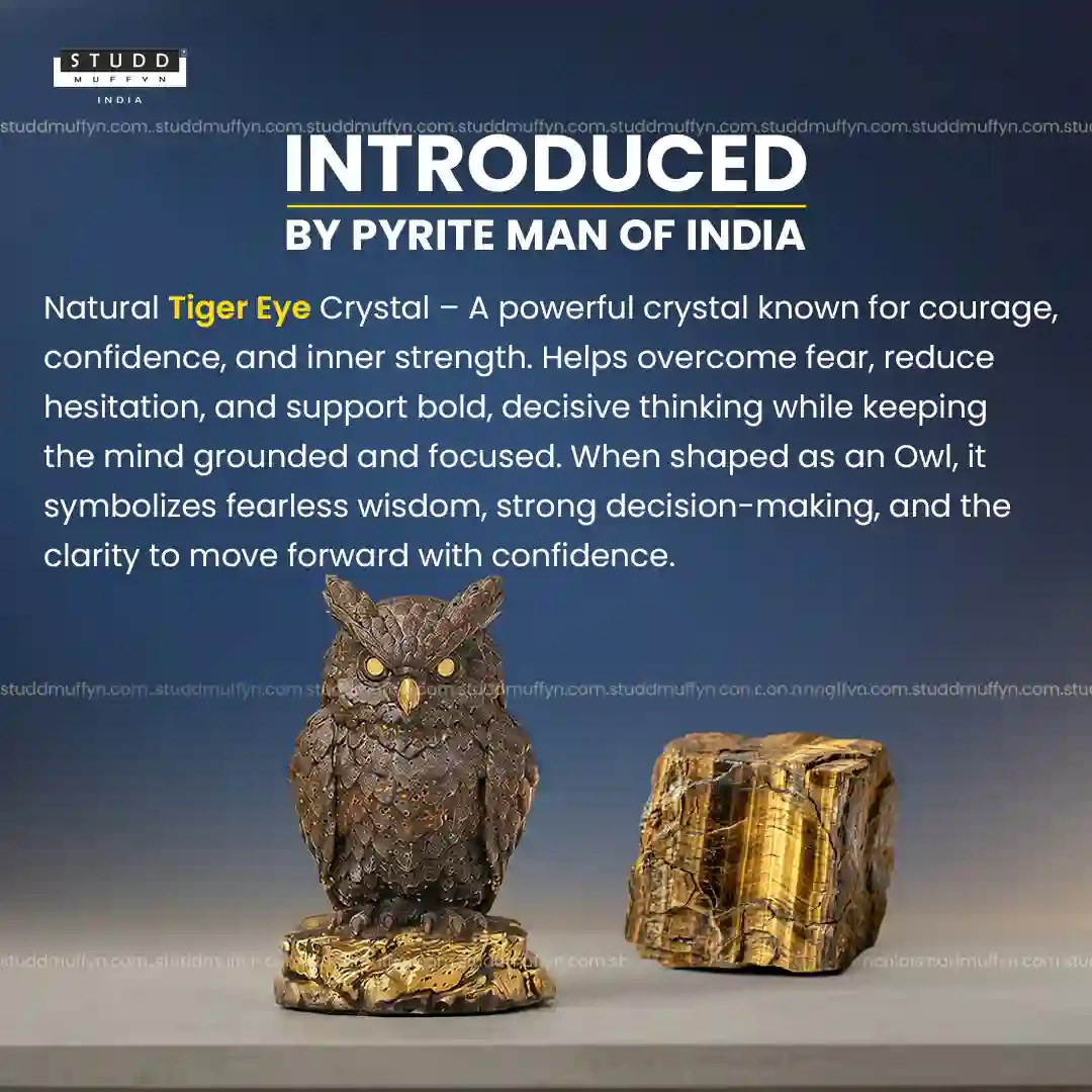 Tiger Eye Crystal Owl| Miniature Series - Image 4