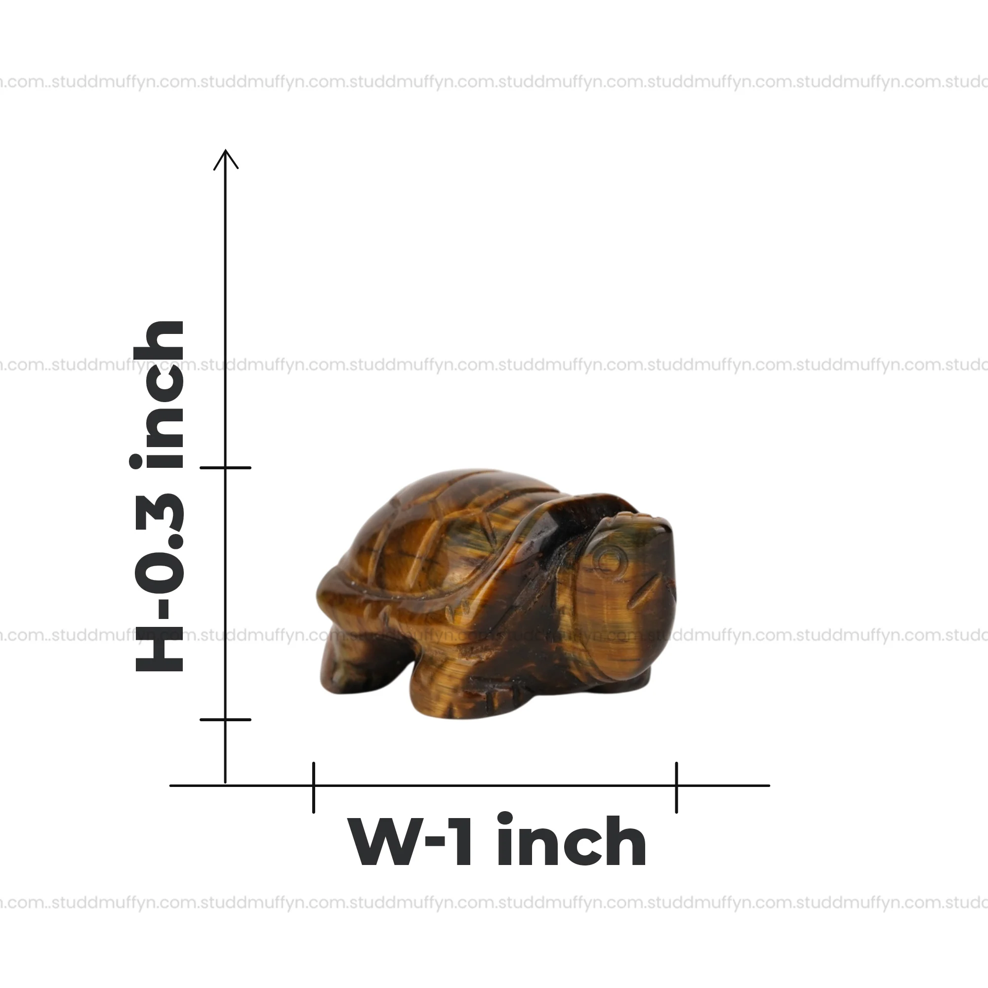 Tiger Eye Crystal Tortoise | Miniature Series - Image 6