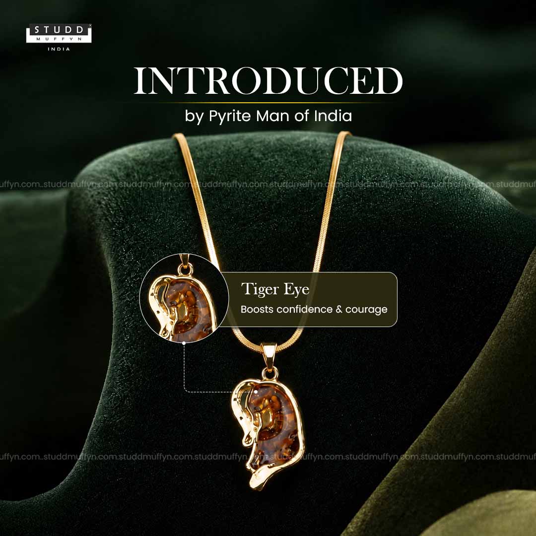 Fierce Tiger Pendant - 24k Gold Tone Plated [ Gold Chain ] - Image 5