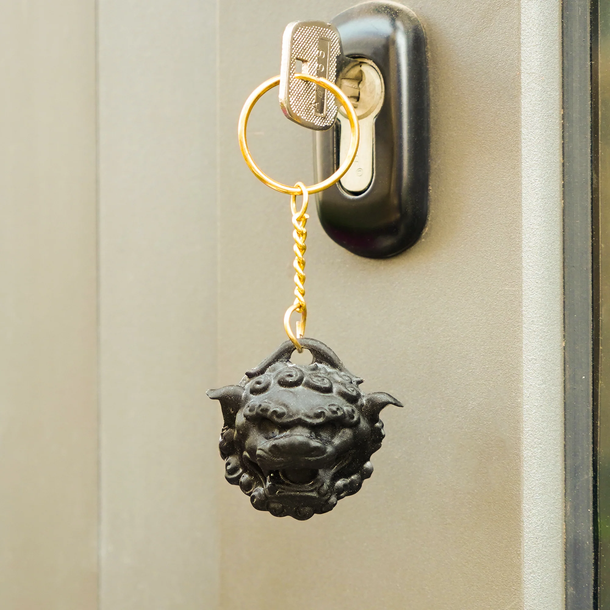Tourmaline Guardian Lion Keychain - Image 6