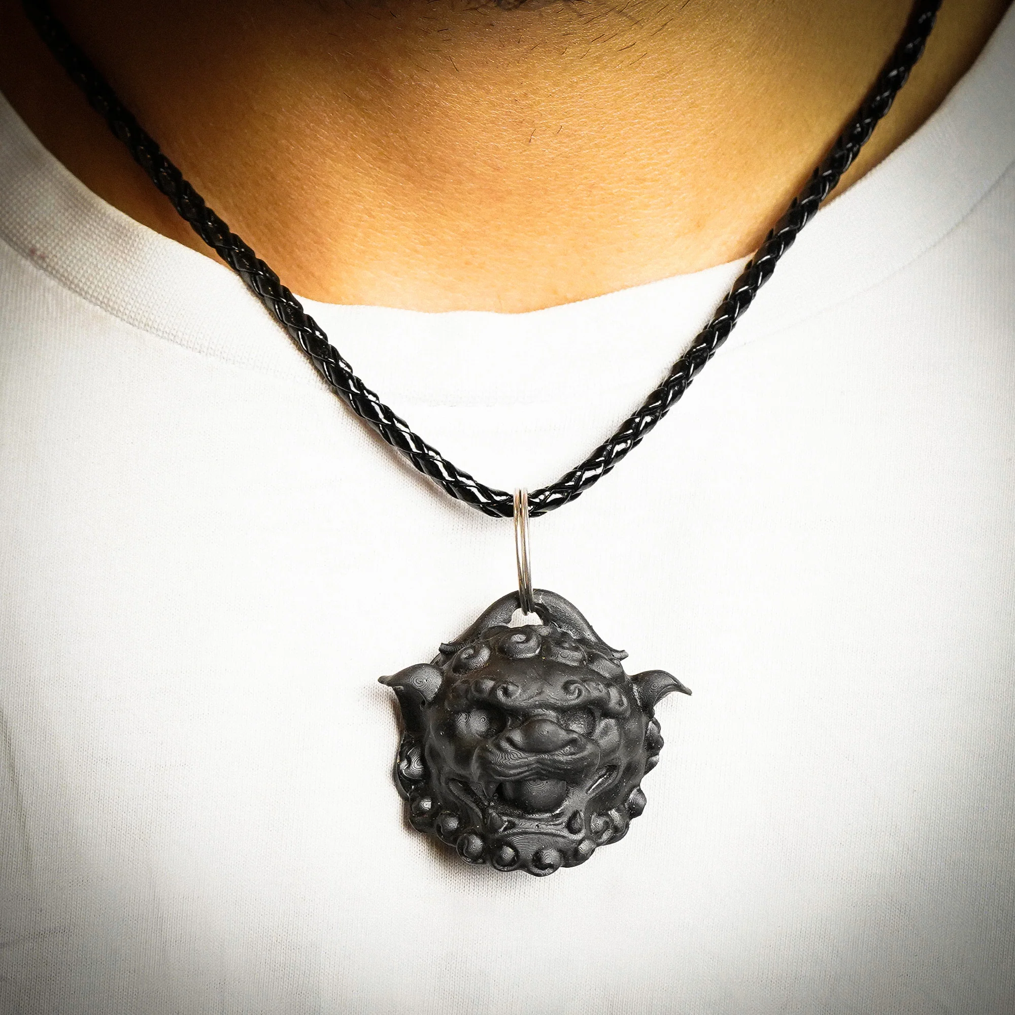 Tourmaline Guardian Lion Pendant - Image 4